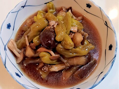 簡単！茄子としし唐の煮びたし